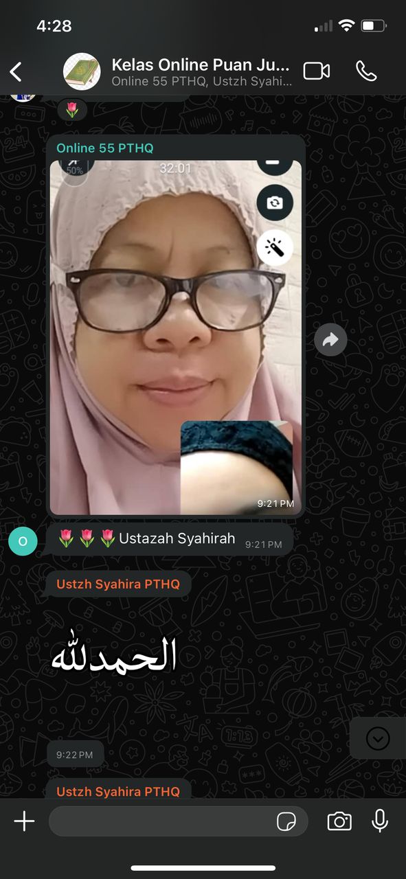 Sesi kelas Iqra online dewasa